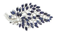Broche Sommer Mujer in Oro blanco Zaffiro 9.33 Ct 10053287 - 10053287
